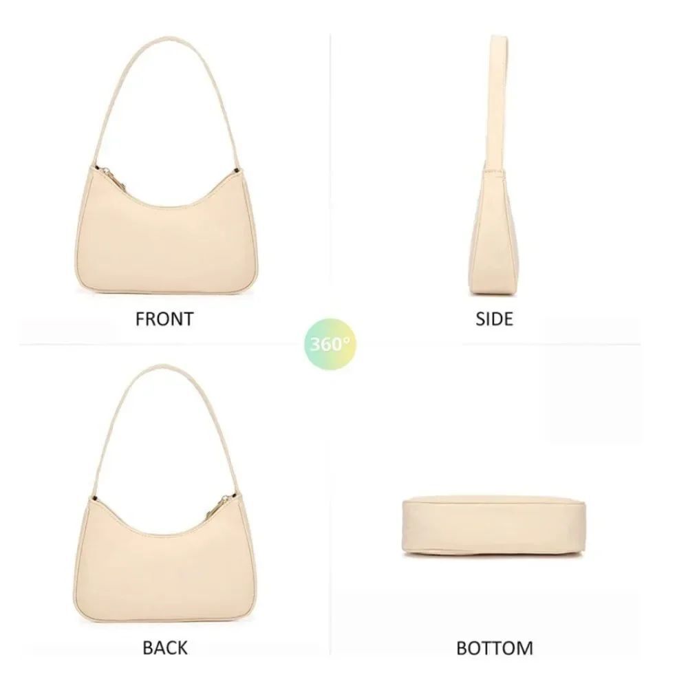 Tan Nylon Shoulder Bag - Picture 4 of 5
